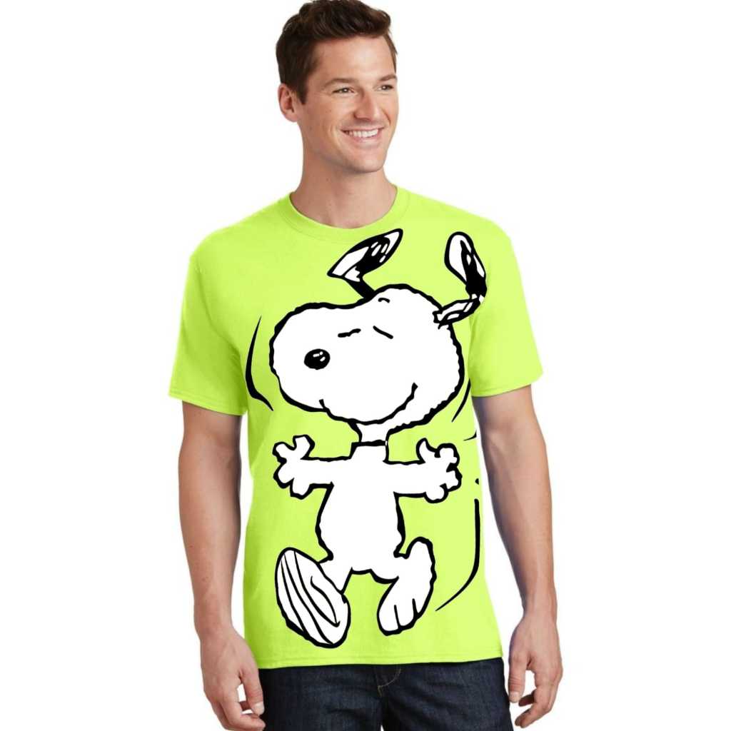 T-shirt Baju Wanita Kaos Zra Disney Atasan Pakaian Snoppy Lime