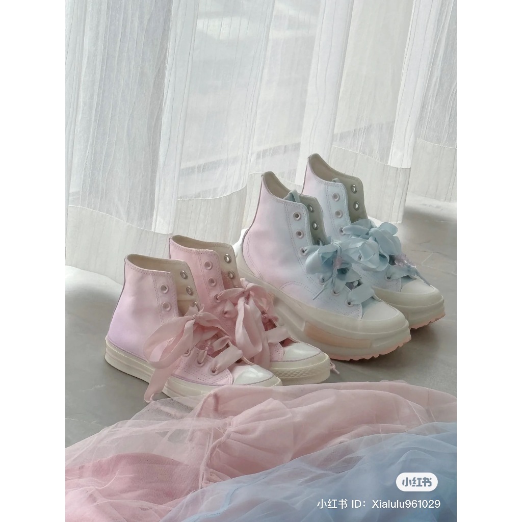 #SDJ101 CONVERSE - Cherry Blossom Gradient Shoes Chuck 70 Run Star Legacy CX - pink blue sepatu shoe