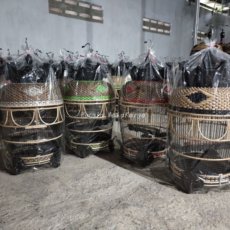 SANGKAR BURUNG MODEL MATARAM KANDANG BURUNG PERKUTUT MAHKOTA RAJUTAN TERBAIK CIANJUR