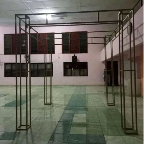 GAPURA GAZEBO 3x3m / PERGOLA BESI DEKORASI GAPURA PINTU MASUK DEKORASI