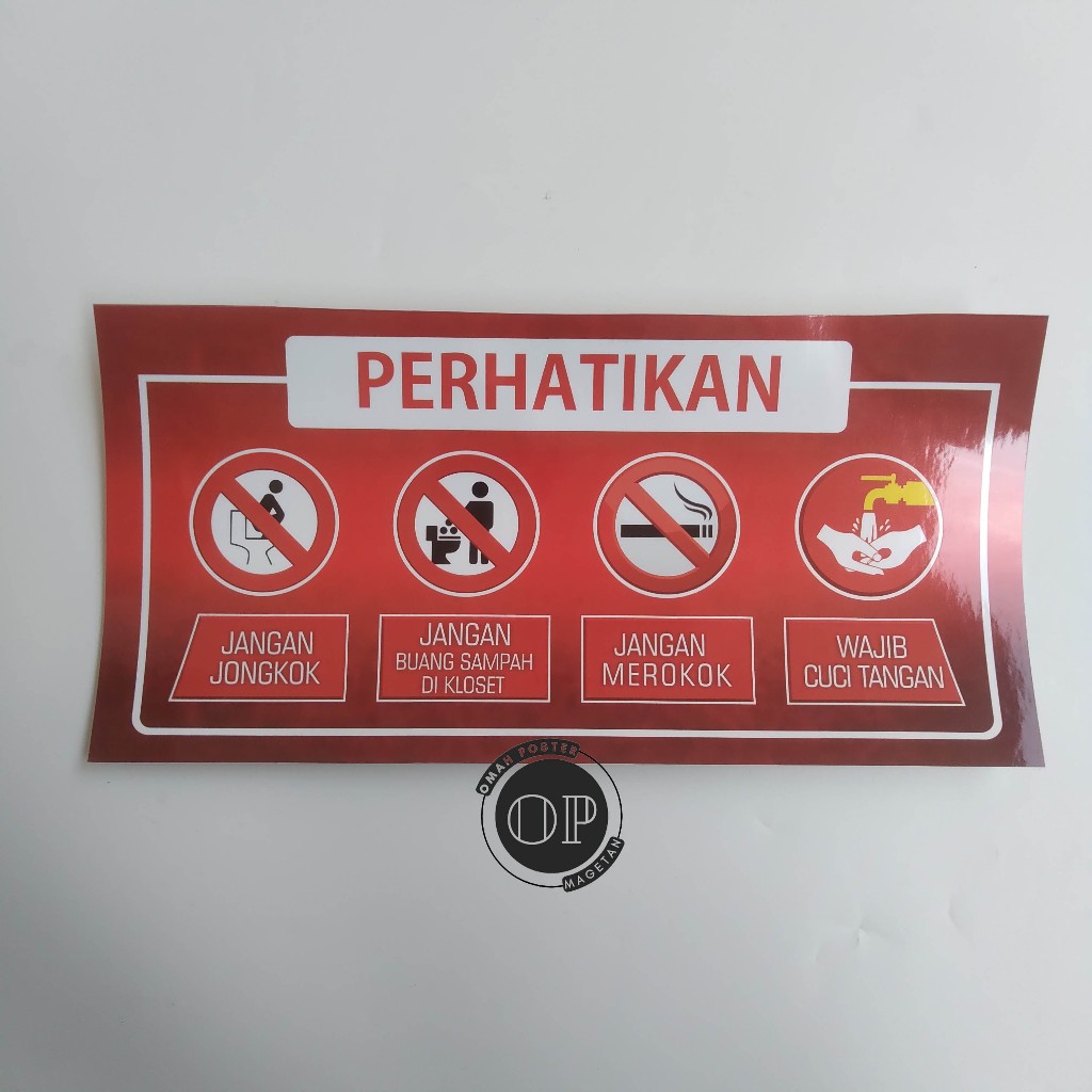 

Stiker Toilet - Stiker Penggunaan Toilet - Stiker Kamar Mandi/WC