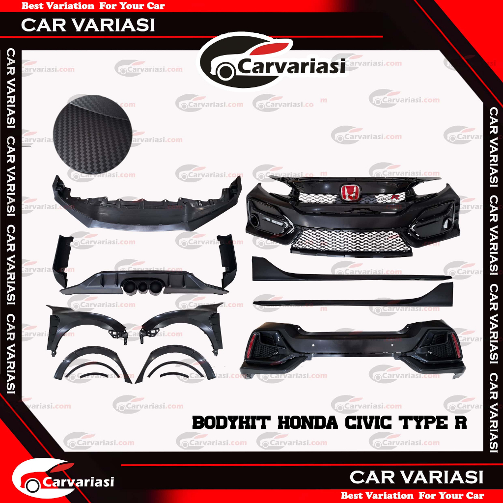 Bodykit Civic Sedan Type R Wide Bodykit Civic Type R Motif Carbon
