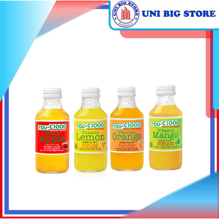 

You-C 1000 mg Vit C Lemon - Orange - Apel - Mango 140 ml Vitamin You C 1000 C1000 Botol