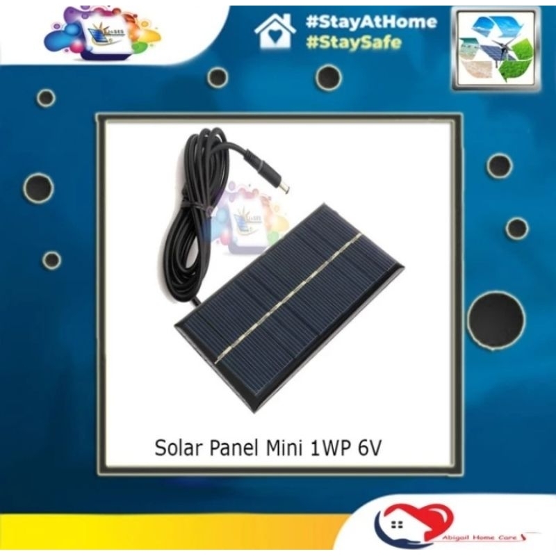 Solar Panel 1Wp 6V plus kabel 3m Panel Surya Mini Solar Cell 1 WP 1W