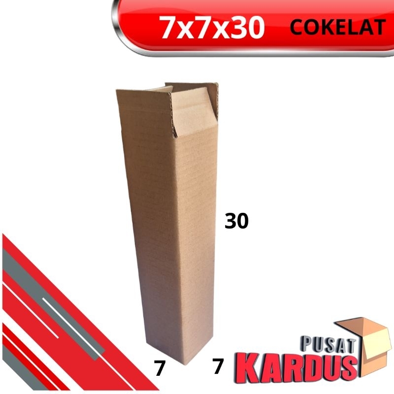

Kardus packing 7x7x30 cokelat/box packing online/box multifungsi