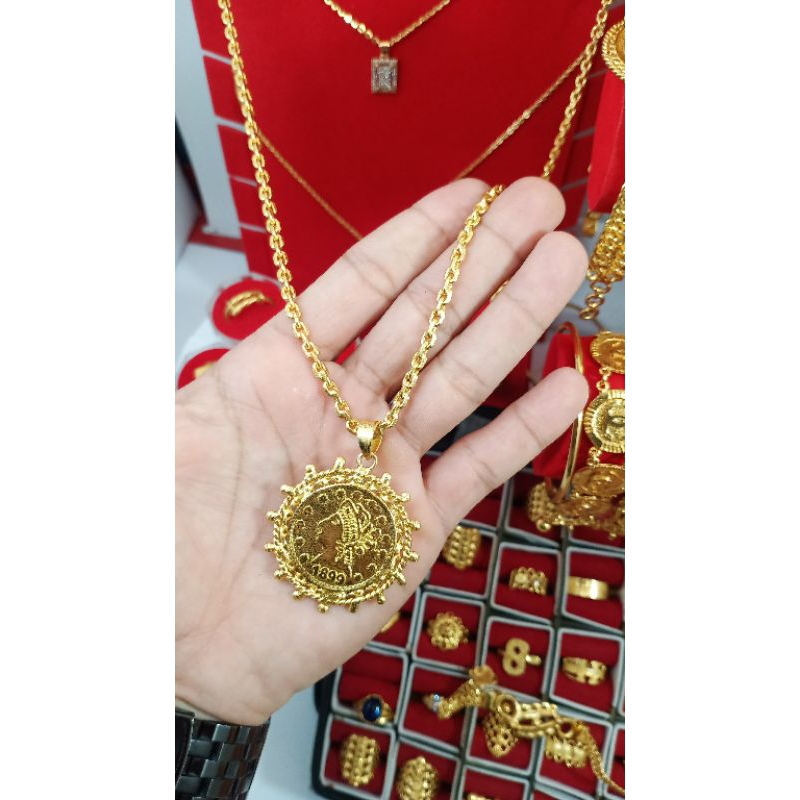 kalung liontin sepuh emas 24k