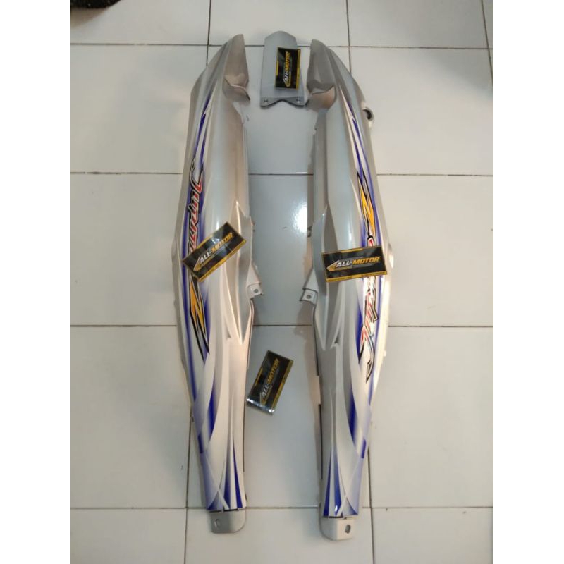 Cover Body Yamaha Jupiter Z New Burhan Silver Biru 2007 Plus Striping Jupiter Z Burhan