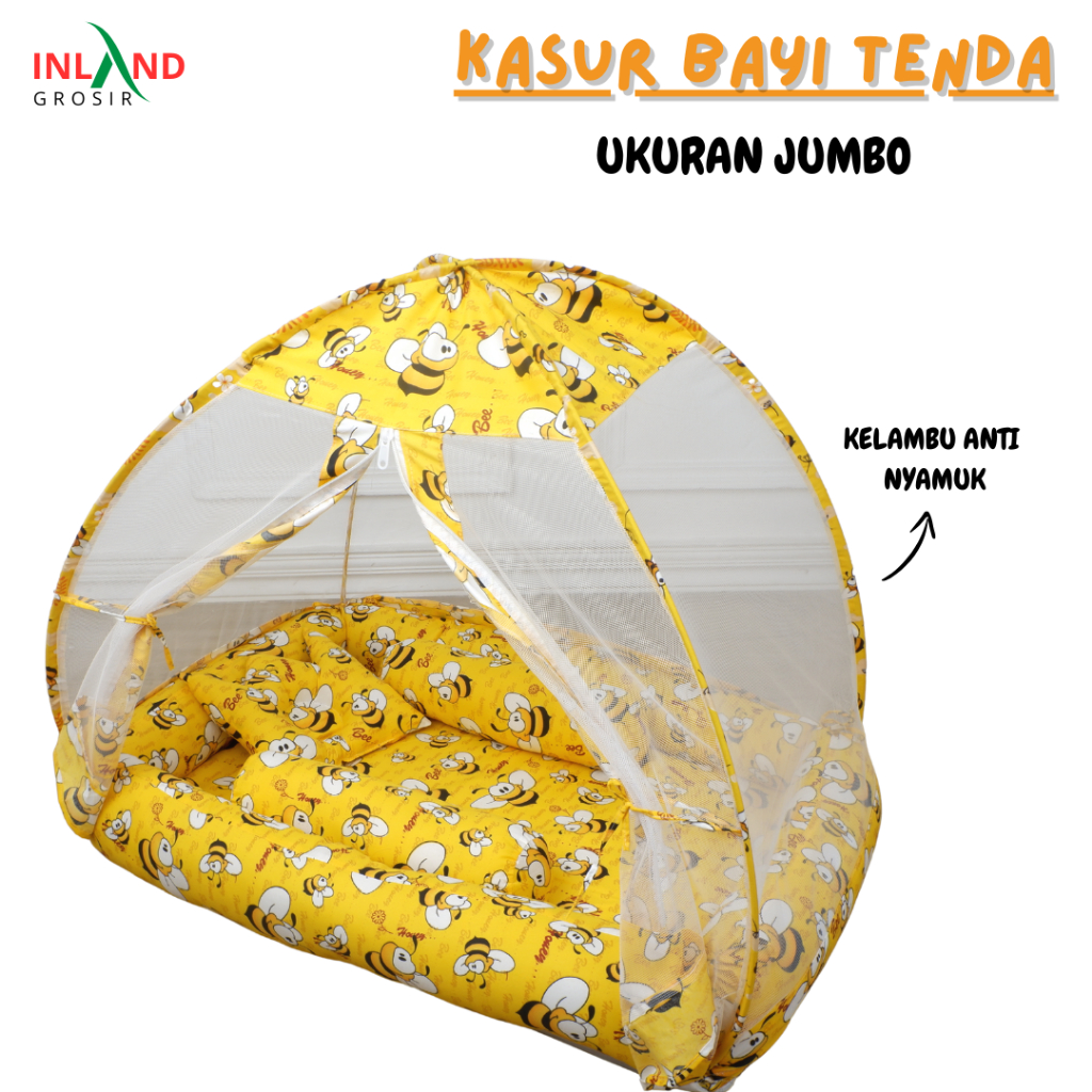 Kasur Bayi Tenda + Kelambu | Kasur Bayi Lengkap | 1 Set Kasur Bayi Tenda Murah