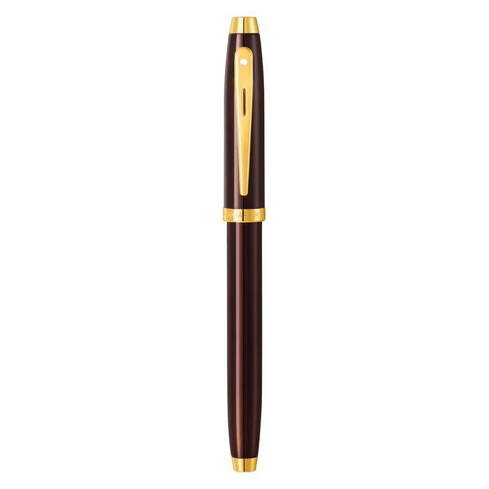 

Sheaffer® 100 Glossy Coffee Brown With PVD Gold-Tone Rollerball Pen