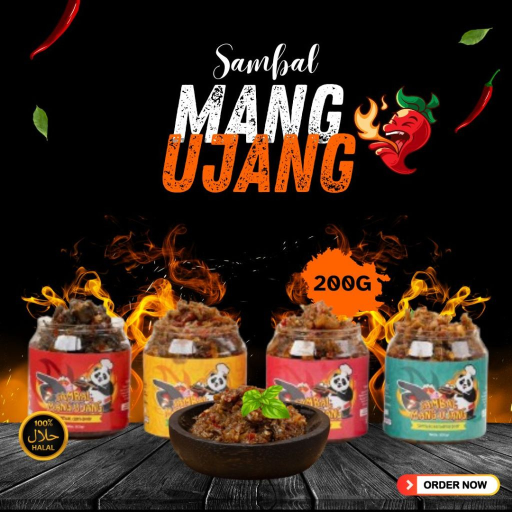 

Sambal Mang Ujang Tersedia Berbagai Vrian ,Siap Santap (200g)