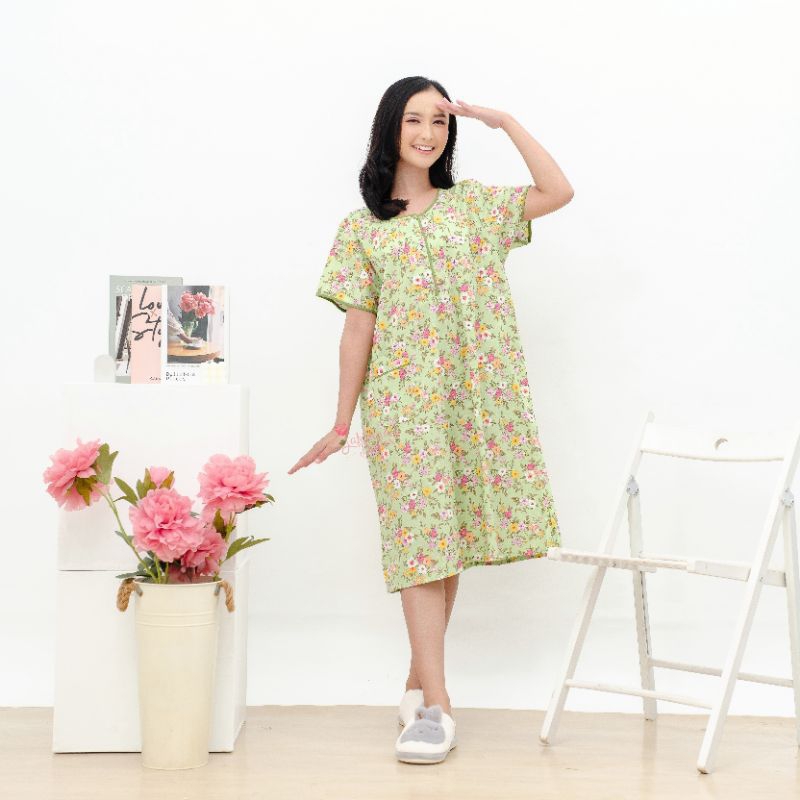 Daster Bahan Katun Jepang Tebal Adem Premium Lengan Pendek Lady Pretty Girl Cantik Ori Original Jumb