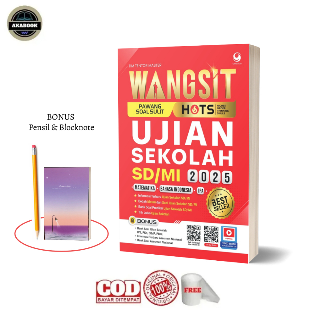 Buku Ujian Sekolah SD/MI 2025 Wangsit Ujian Sekolah Sd/Mi 2025 HOTS