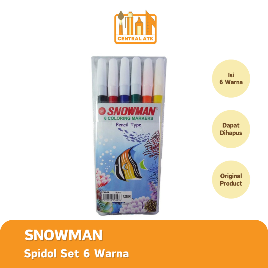 

SPIDOL KECIL SNOWMAN 6 WARNA