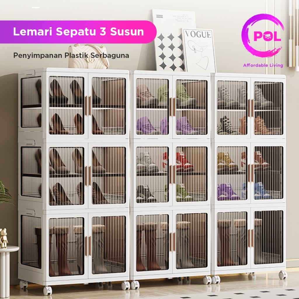 POL - Lemari Sepatu Lipat Plastik