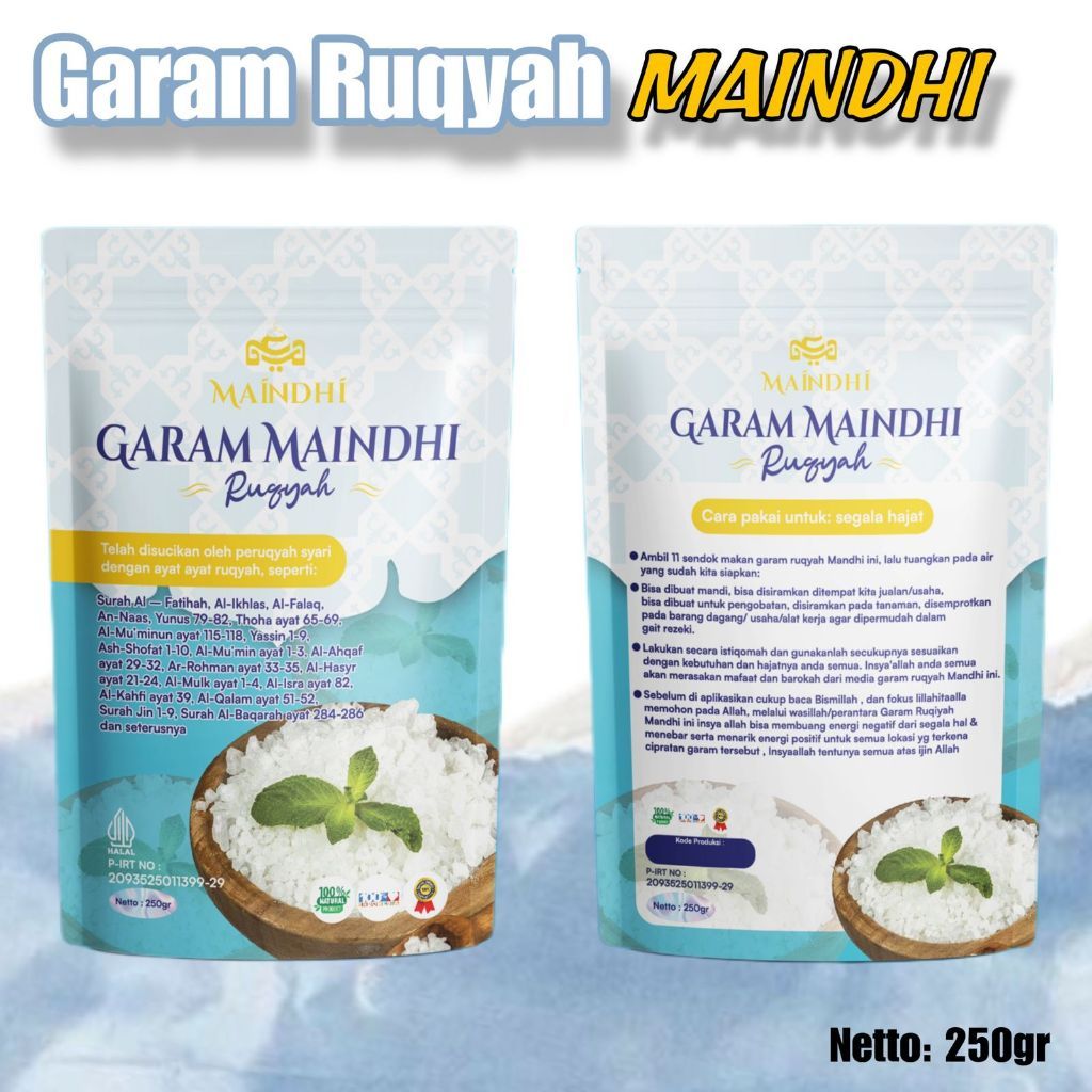 

READY GARAM RUQYAH MAINDHI SOLUSI RUQYAH MANDIRI DAN KEBERUNTUNGAN 500GRAM