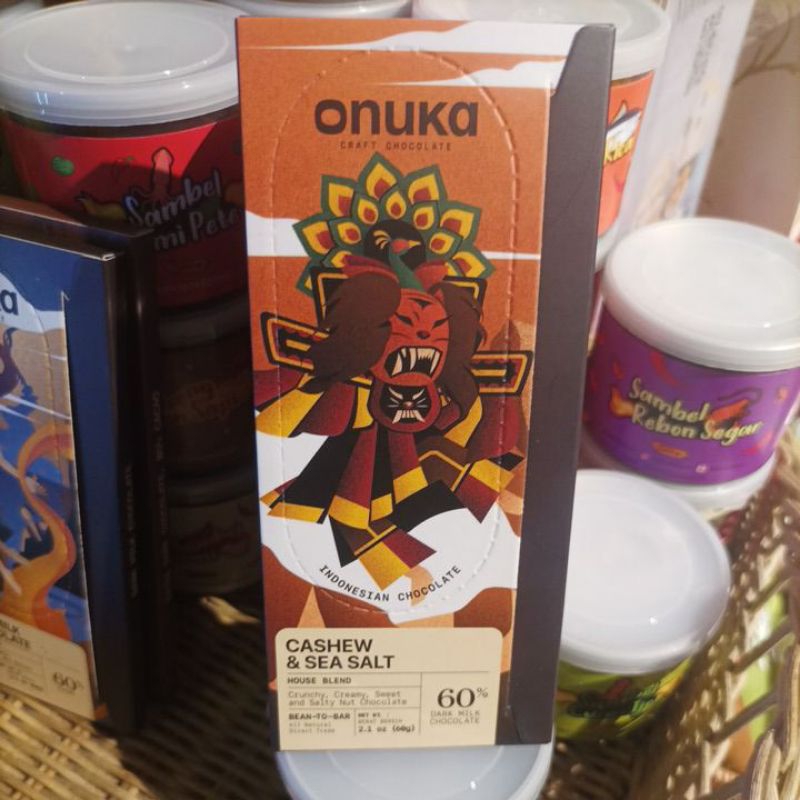 

Onuka Chocolate Cashew n sea salt 60%dark chocolate