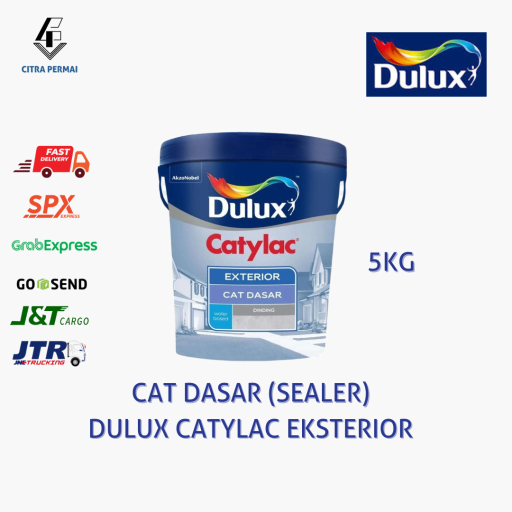 DULUX CATYLAC CAT DASAR SEALER EKSTERIOR (5KG), ALKALI CAT DASAR DULUX CATYLAC EKSTERIOR