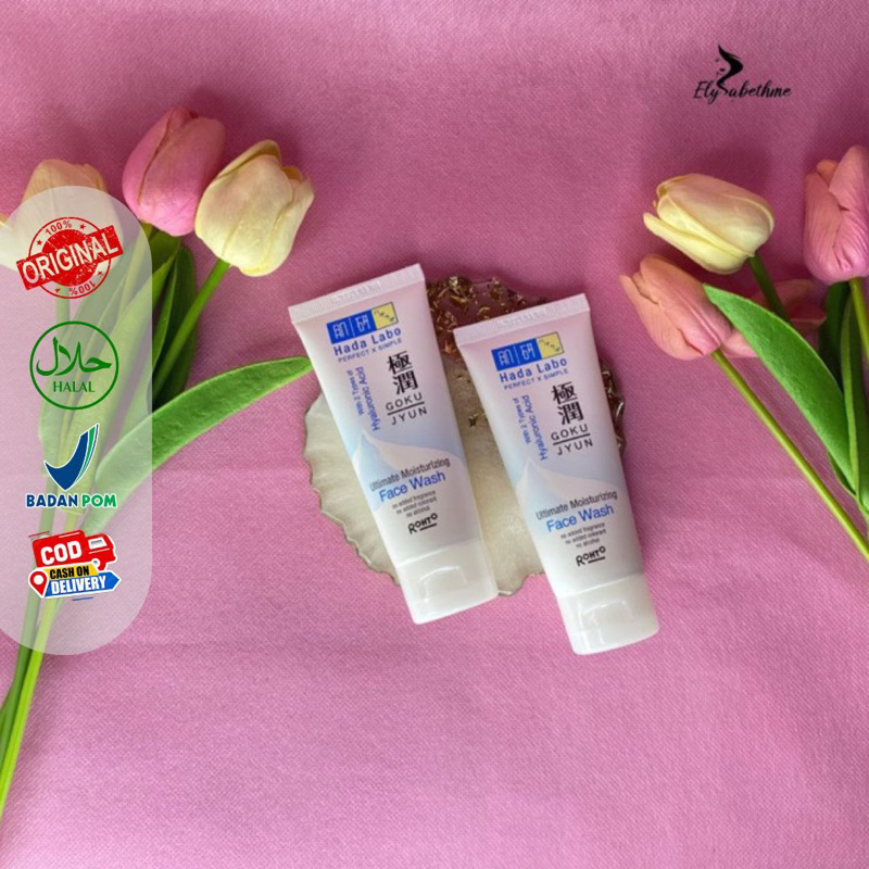 [ELYSABETHME] Hada Labo Gokujyun Ultimate Moistrurizing Facewash sabun cuci muka memutihkan wajah
