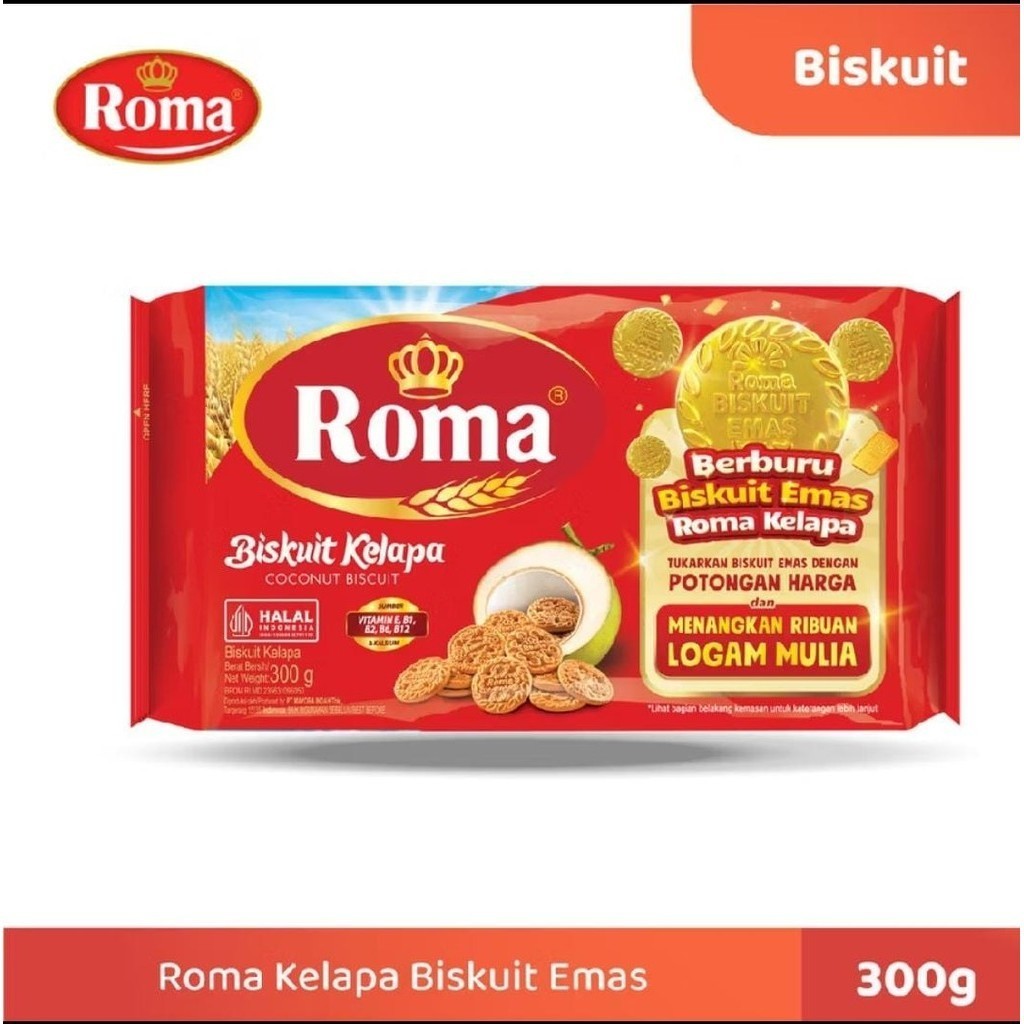 

Roma Kelapa 300gr / Biskuit Roma Kelapa