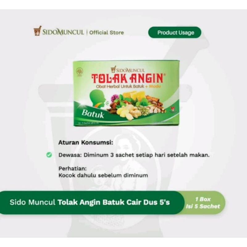 

TOLAK ANGIN BATUK SIRUP SYRUP 5 SACHET- TOLAK ANGIN BATUK CAIR