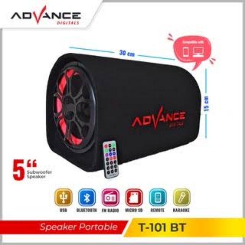 Speaker Subwoofer BAZZOKA Bluetooth ADVANCE T-101BT
