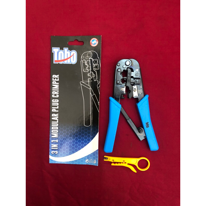TANG KUPAS KABEL CRIMPING 3 in 1 TOHO / TANG KUPAS CRIMPING / MODULAR PLUG CRIMPER TOHO