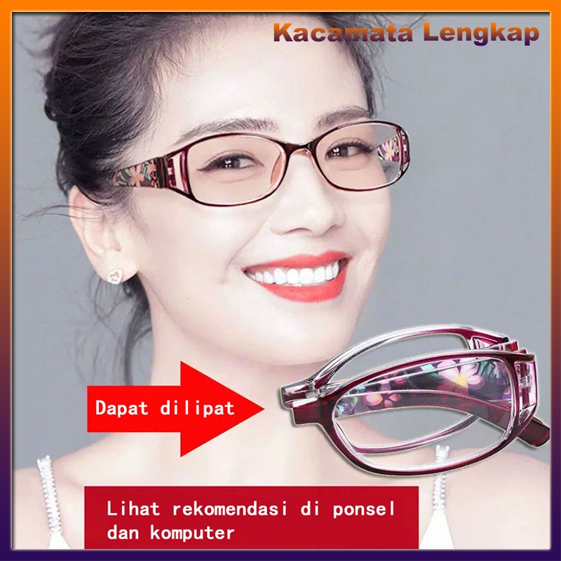 Kacamata membaca wanita model lipat/Kacamata plus baca dan jalan original/kacamata plus 1.00 S&D 3.0