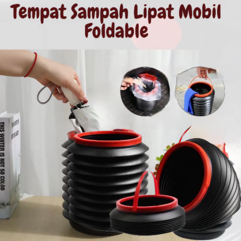 Tempat Sampah Mobil Portable Lipat Magic Container Multifungsi Tong Sampah Mobil 4L