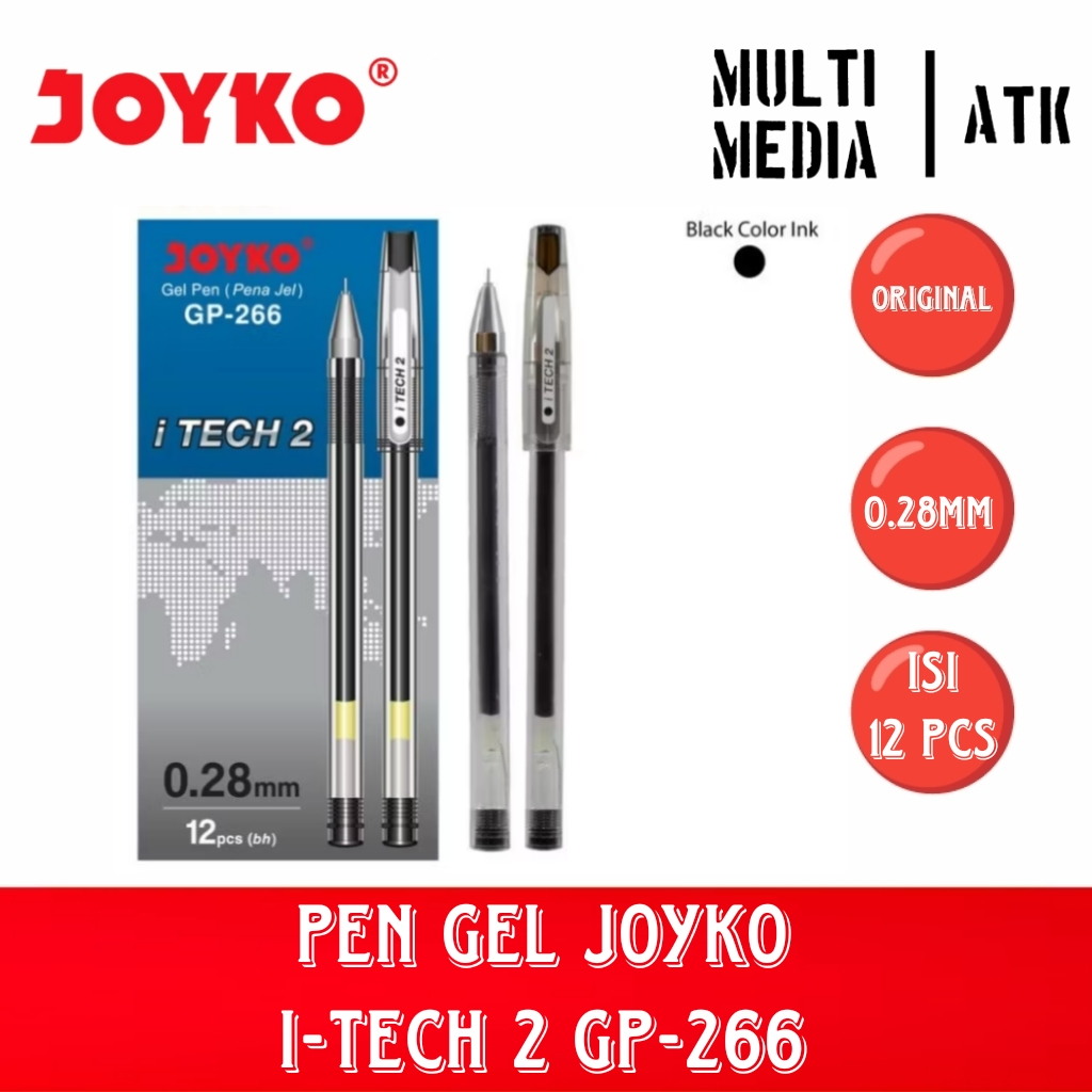 

GEL PEN / PULPEN / PENA JOYKO GP-266 iTECH 2 0.28mm (12pcs)