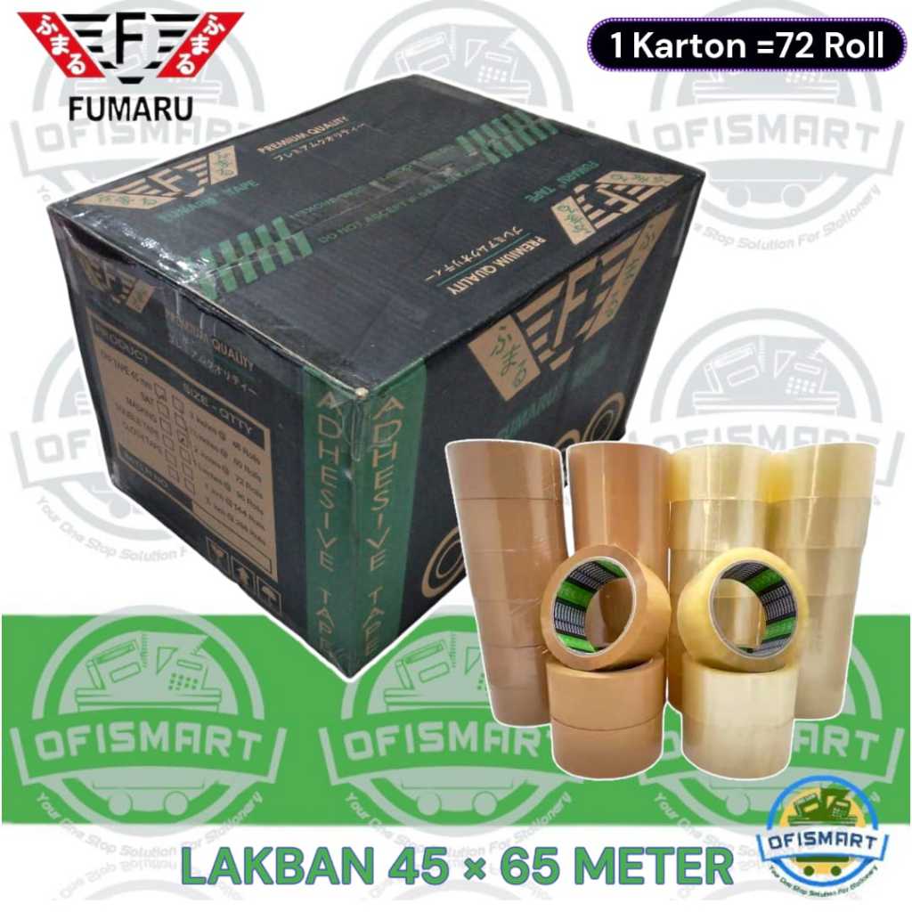 

Fumaru Lakban OPP Tape Selotip 45mm x 65 M Green | @1 Dus = 72 Rol