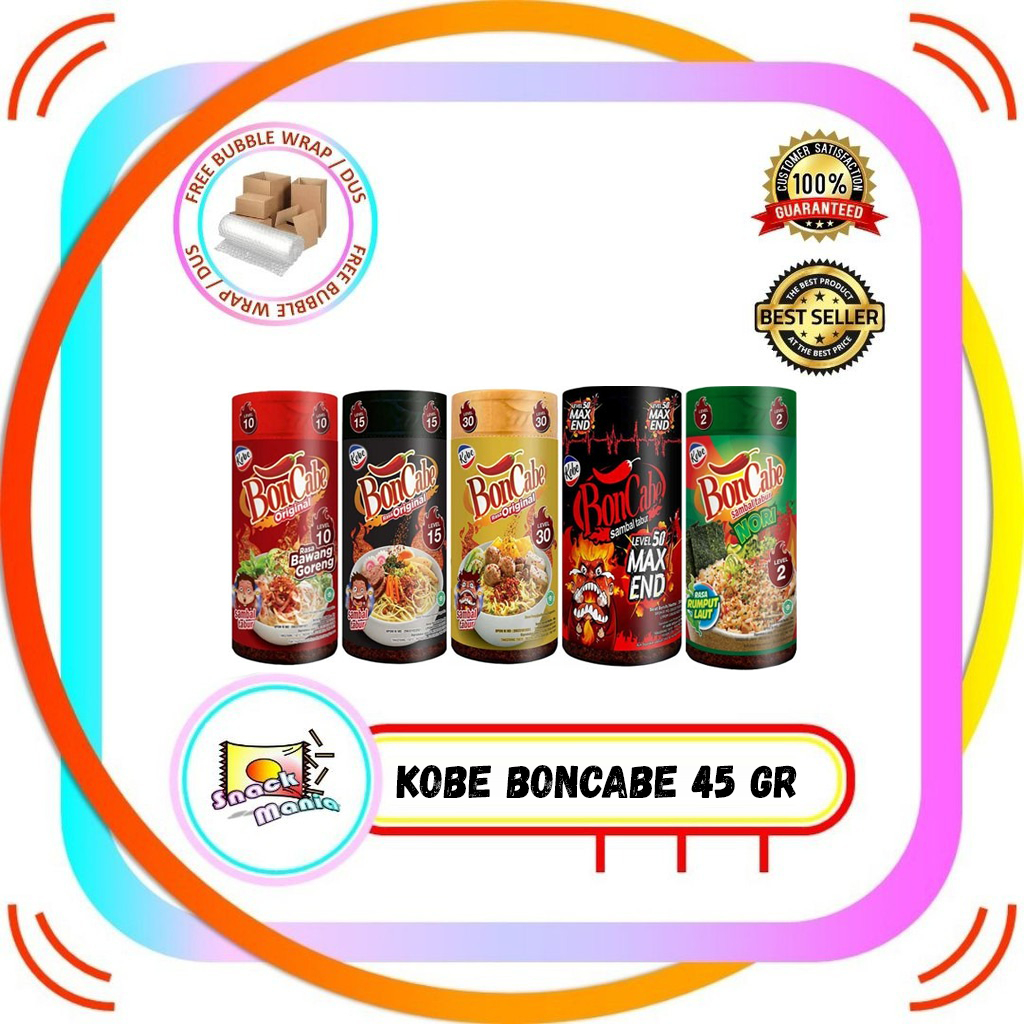 

KOBE BonCabe BOTOL Original | Nori Level 2 10 15 30 50 Maxx Sambal Tabur 45 gr