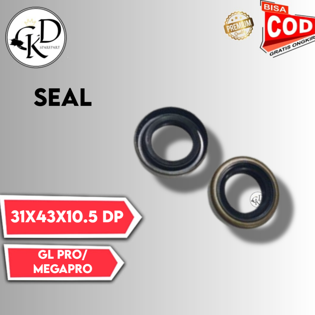 SEAL 31X43X10.5 DP SIL SKOK SHOCK 31 X 43 X 10.5 DP HONDA GL PRO MEGAPRO MEGA PRO