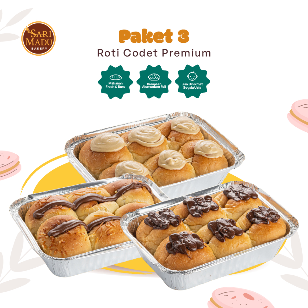 

Roti Codet Bundling 3 Rasa Premium Ovomaltine Nutella Cheese Tiramisu 6 Hari Penyimpanan Khusus Kaltim By Sari Madu Bakery