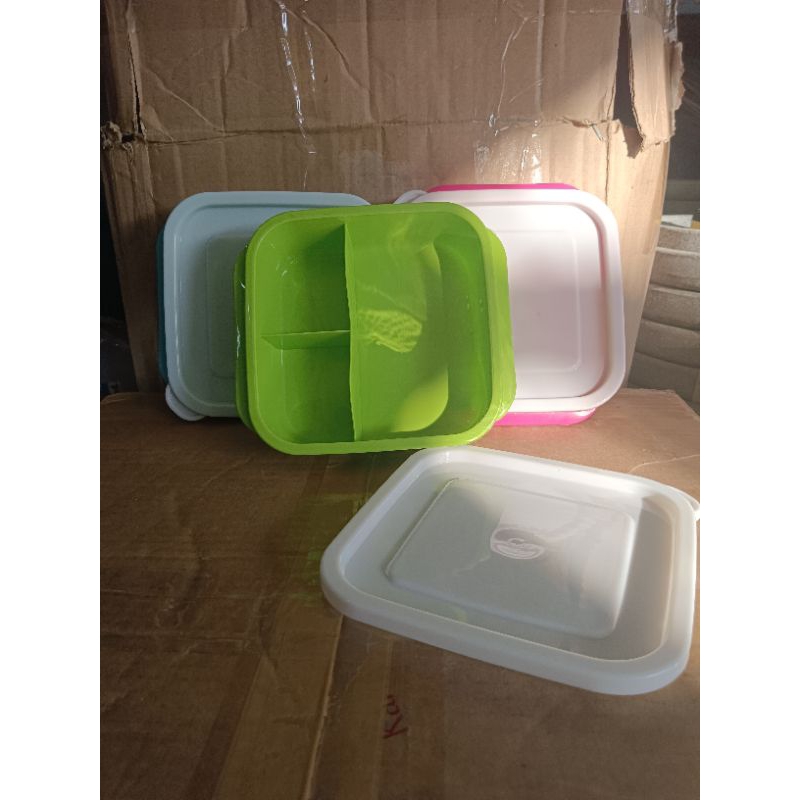 Tempat Makan Sekat RAINBOW Lunch Box Souvenir Ulang Tahun / kotak bekal / kotak nasi / tempat nasi