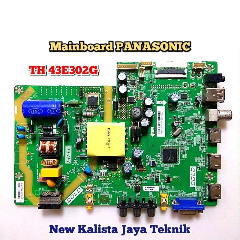 MAINBOARD TV PANASONIC TH-43E302G ORIGINAL 3MSV56LT7AP.02 MB 43E302 MOTHERBOARD TH43E302G MB PANASON