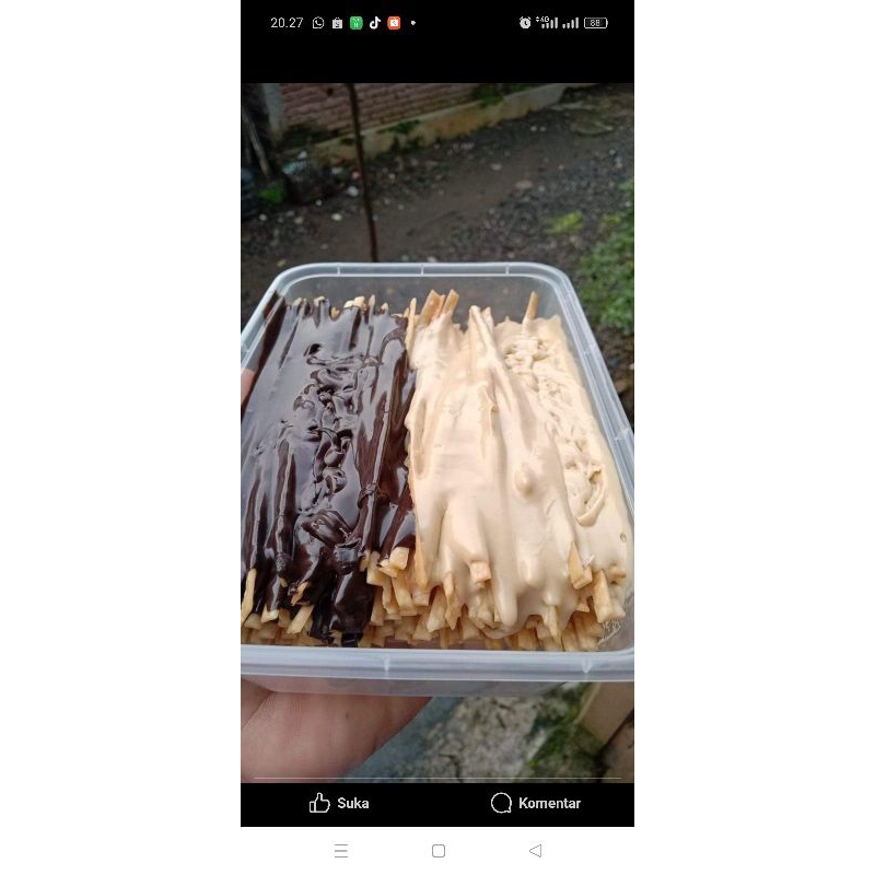 

mi gepeng coklat mix tiramisu