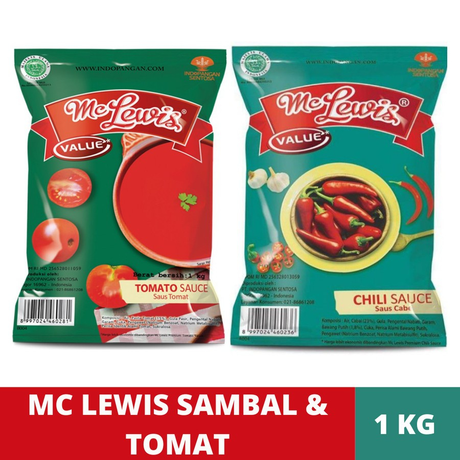 

Mc Lewis Saus Tomat Dan Cabai 1 Kg