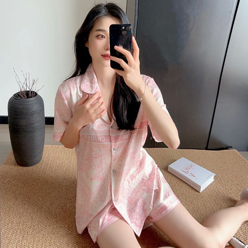 VTreasury - Baju Tidur Wanita / Piyama Satin Premium / Sutra Set 3 in 1 - 444P