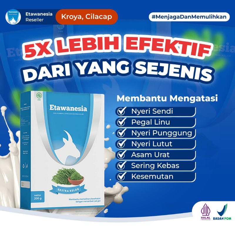 

1 Box SUSU ETAWANESIA ETAWA BIRU / Susu Kambing Etawa Original atasi Nyeri Sendi dan Tulang, Sesak Nafas masalah Paru Paru