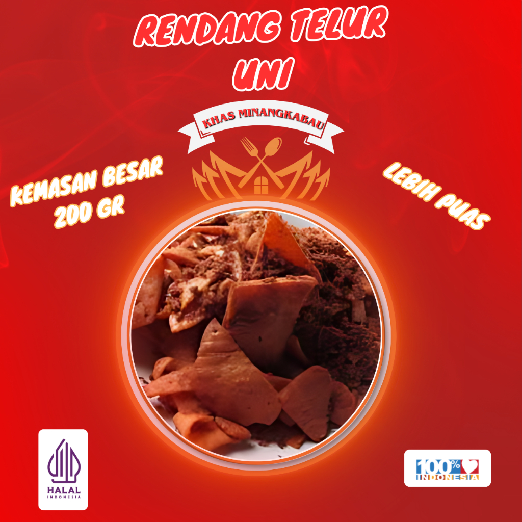 

Rendang Telur Crunchy Uni 200 Gr Khas Padang / Randang Talua Kriuk / Kripik Telur / Keripik Cemilan Snack