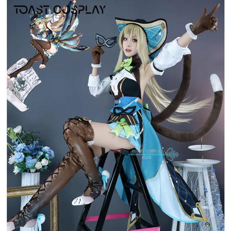 Kirara Cosplay Game Genshinimpact Phantom in Boots Kirara Cosplay Dress Wig Headwear Hat Anime Role 