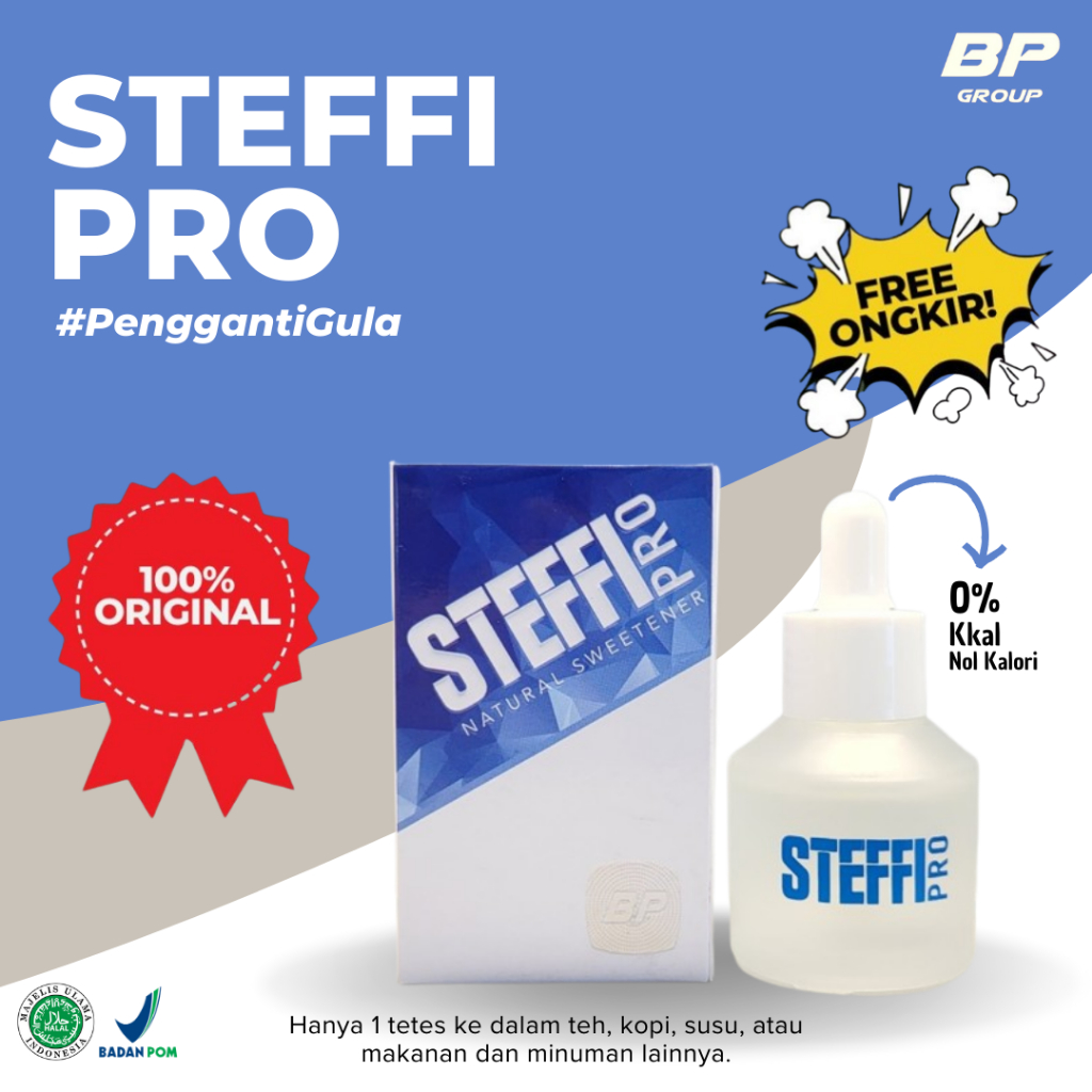 

STEFFI PRO STEVIA NATURAL SWEETENER 30 ML PENGGANTI GULA PEMANIS ALAMI 100%