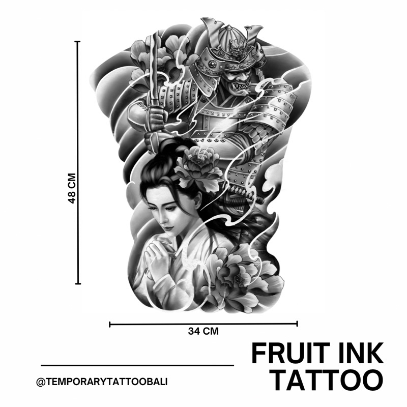 Temporary Tattoo Fullback / Punggung Premium/Fruitink