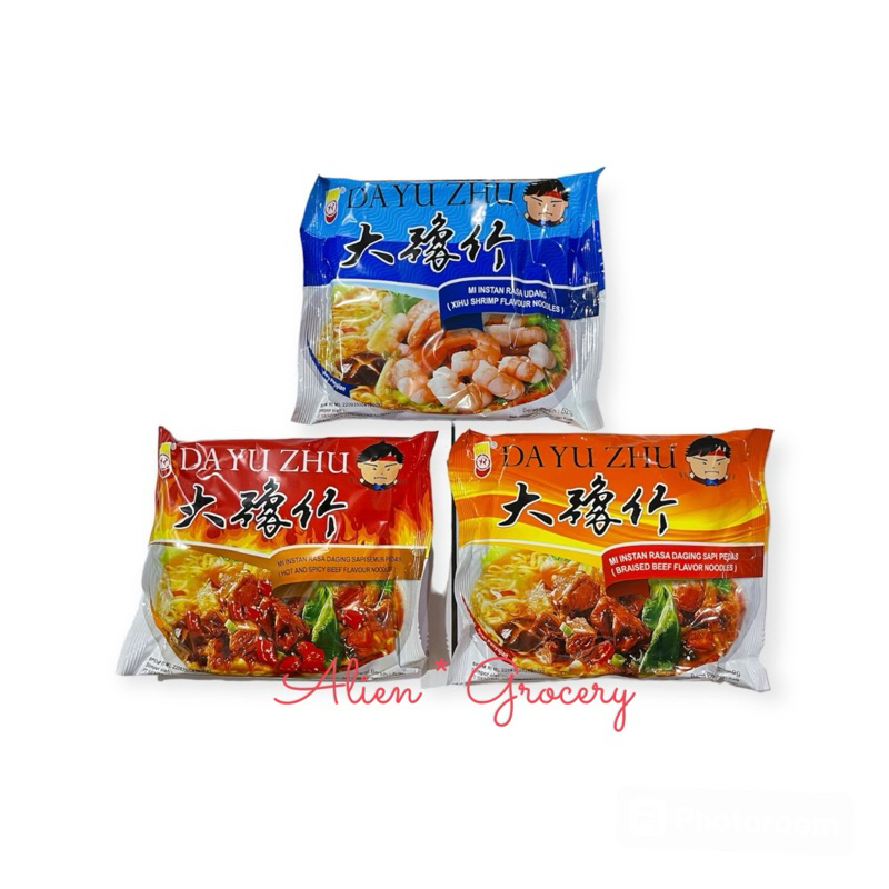 

PROMO!!! DA YU ZHU Mie Instan Noodle Shrimp Udang Hot Spicy Braised Beef Sapi 52gr