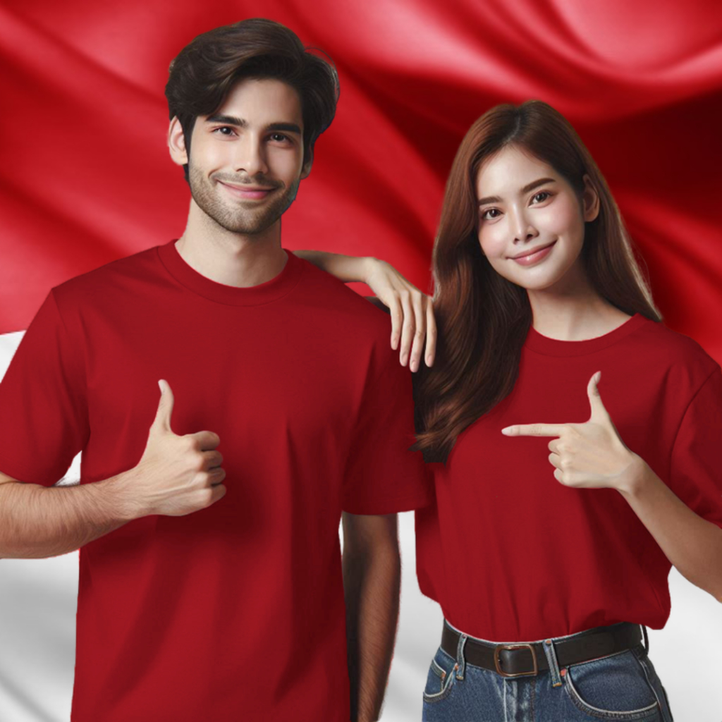 Kaos Polos Warna Merah Maroon atau Marun Kaos Pria Kaos Wanita