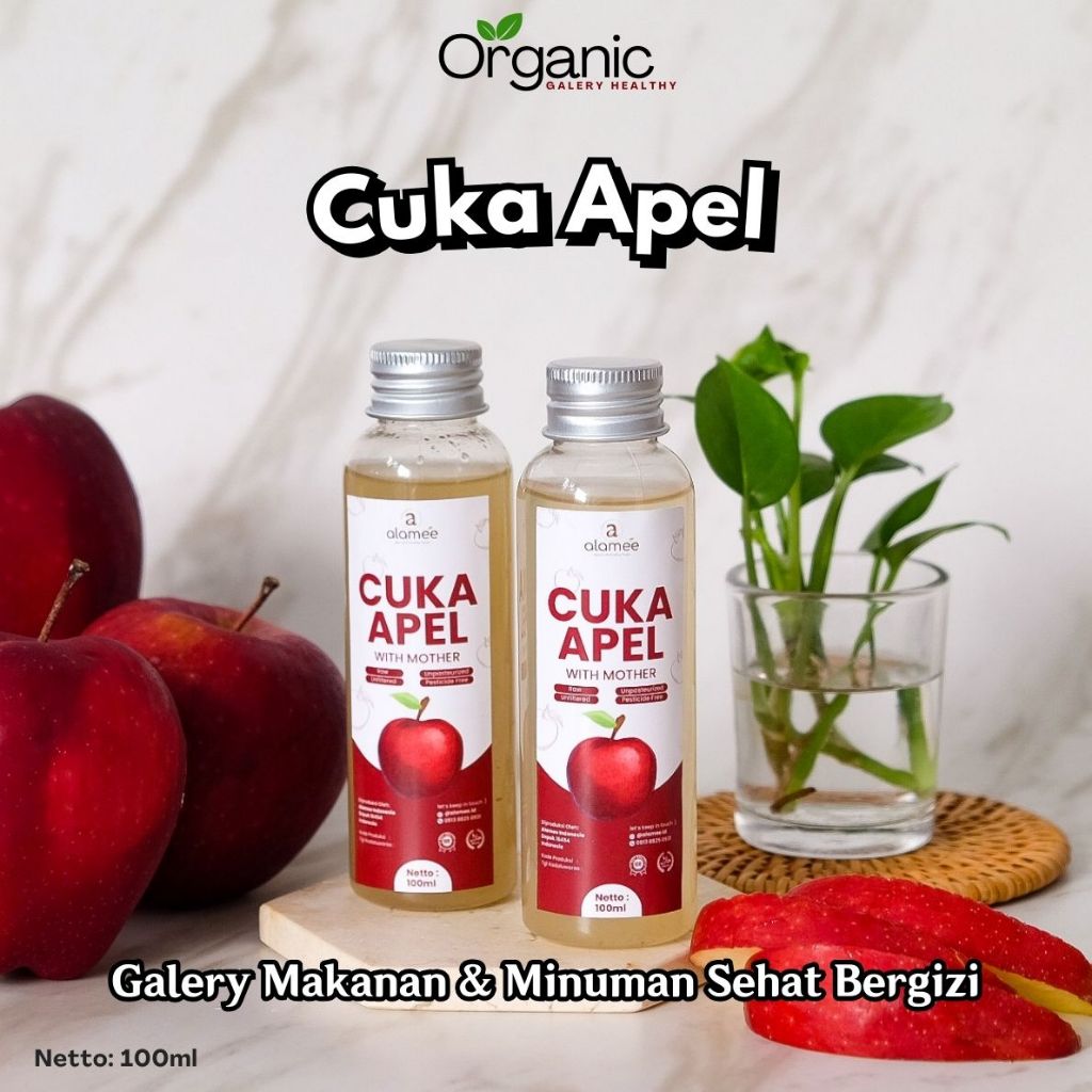 

Cuka Apel Original With Mother Organik Minuman Diet Detox Detok Vinega Sari Buah Tanpa Pengawet Buatan Non MSG Apple Cider Vinegar 100ml