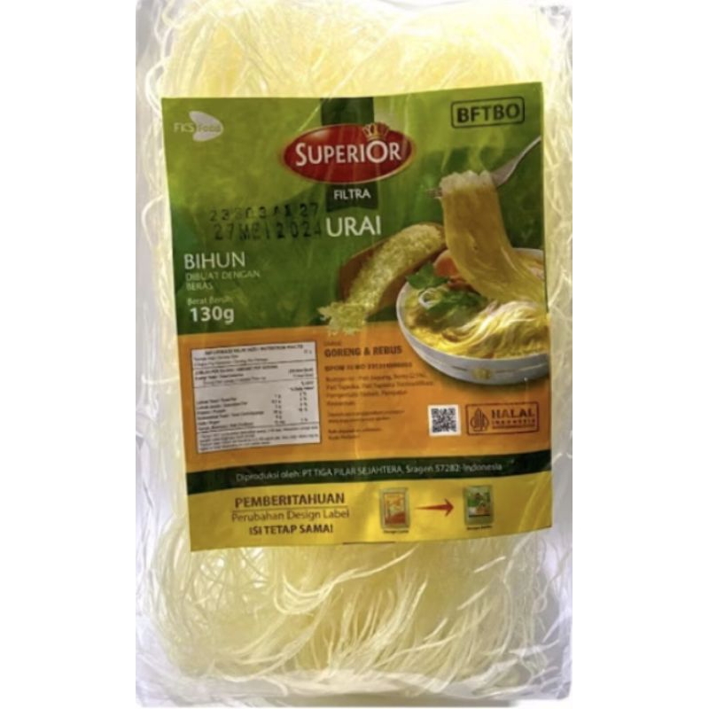 

Bihun urai superior kemasan 130gr