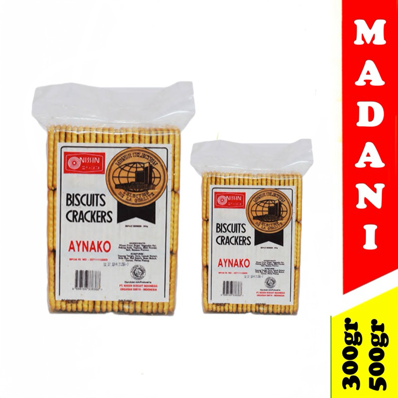 

NissinBiskuitCrackersAynako300&500Gram