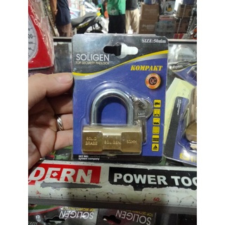 Gembok Kuningan SOLIGEN bulat 50mm/GEMBOK KUNINGAN