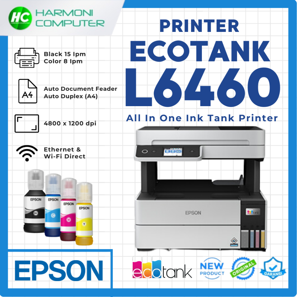 Printer Epson Ecotank L6460 / L-6460 ADF + Wi-Fi ORIGINAL